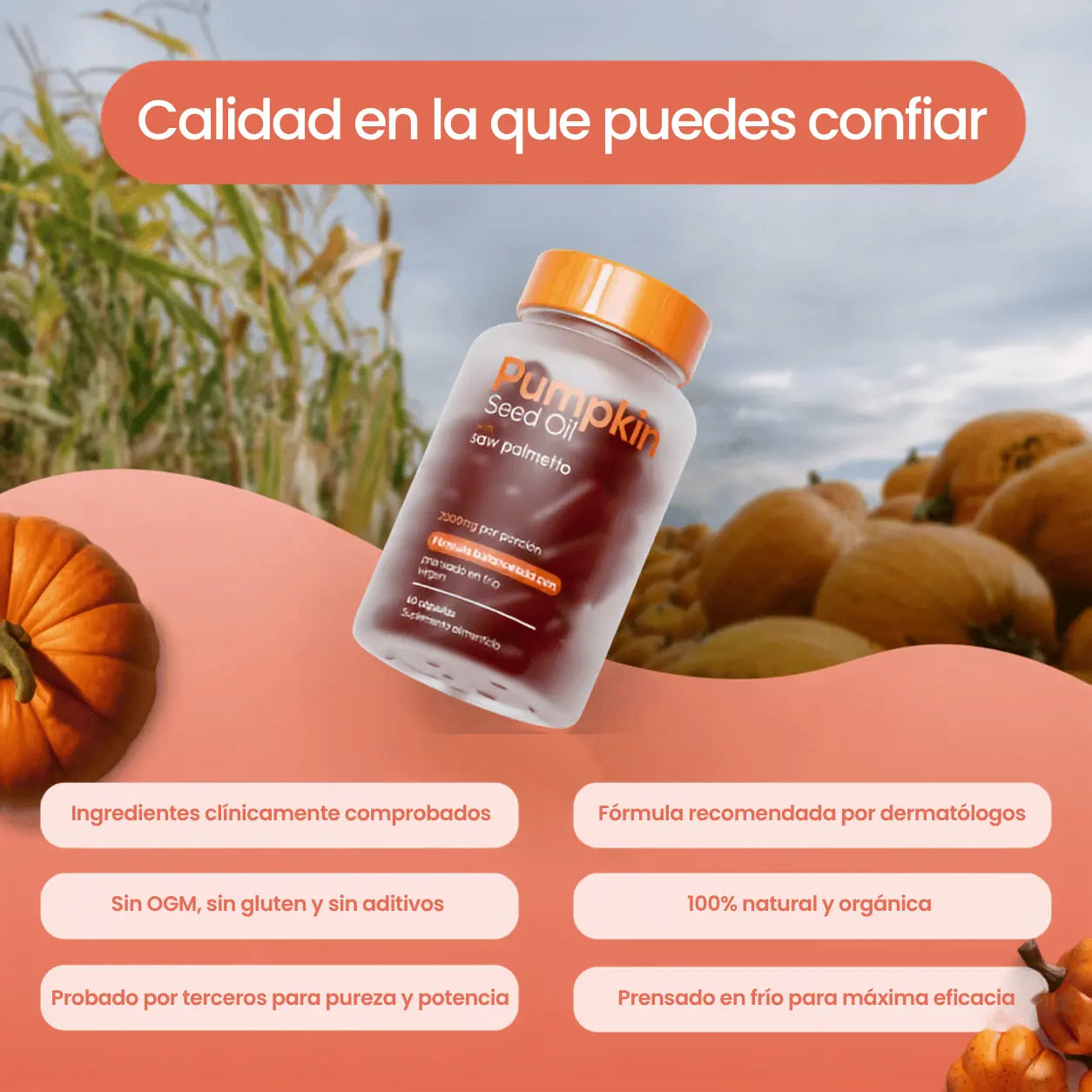 Cápsulas de Aceite de Semillas de Calabaza